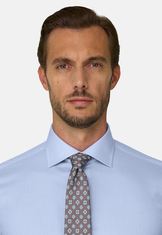 Coupe regular Chemise Boggi Milano en bleu : devant