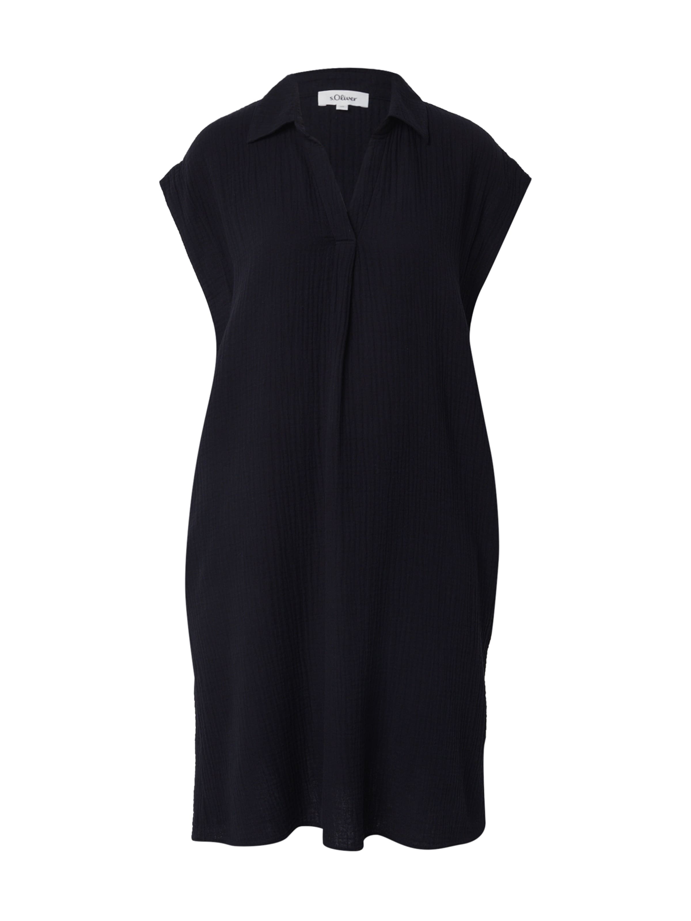 s.Oliver Рокля тип риза в черно: отпред