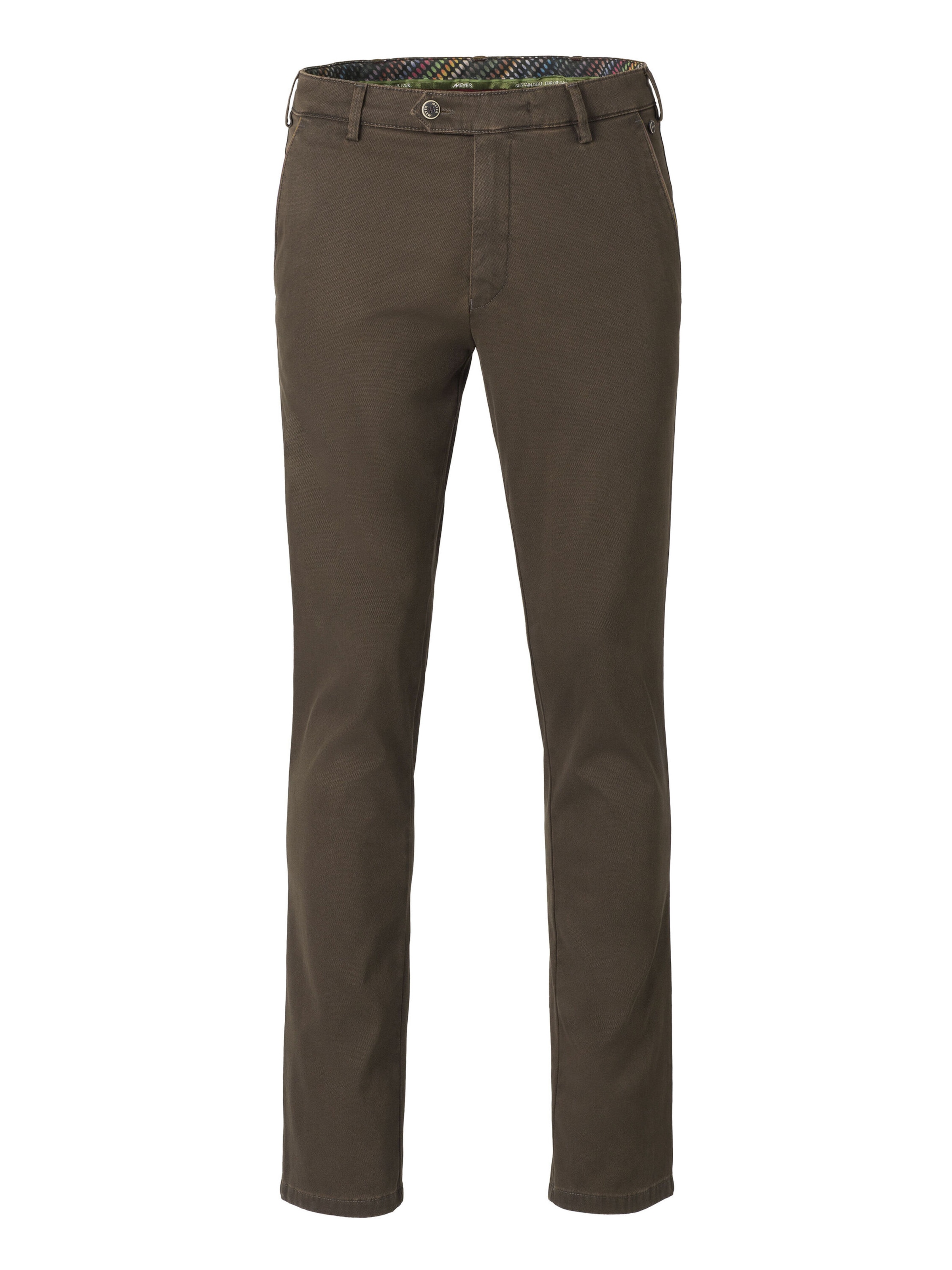 Regular Pantalon chino 'New York 2-5617' MEYER en marron : devant