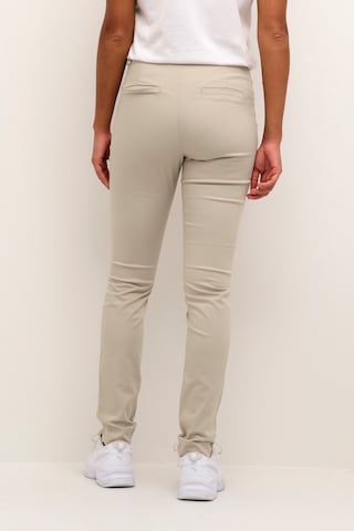 Kaffe Regular Broek 'Lea Rivet' in Beige