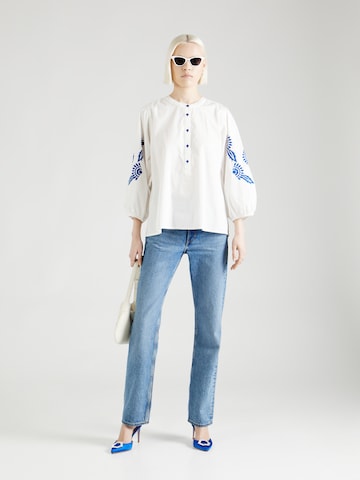 Lollys Laundry - Blusa 'Faith' en blanco