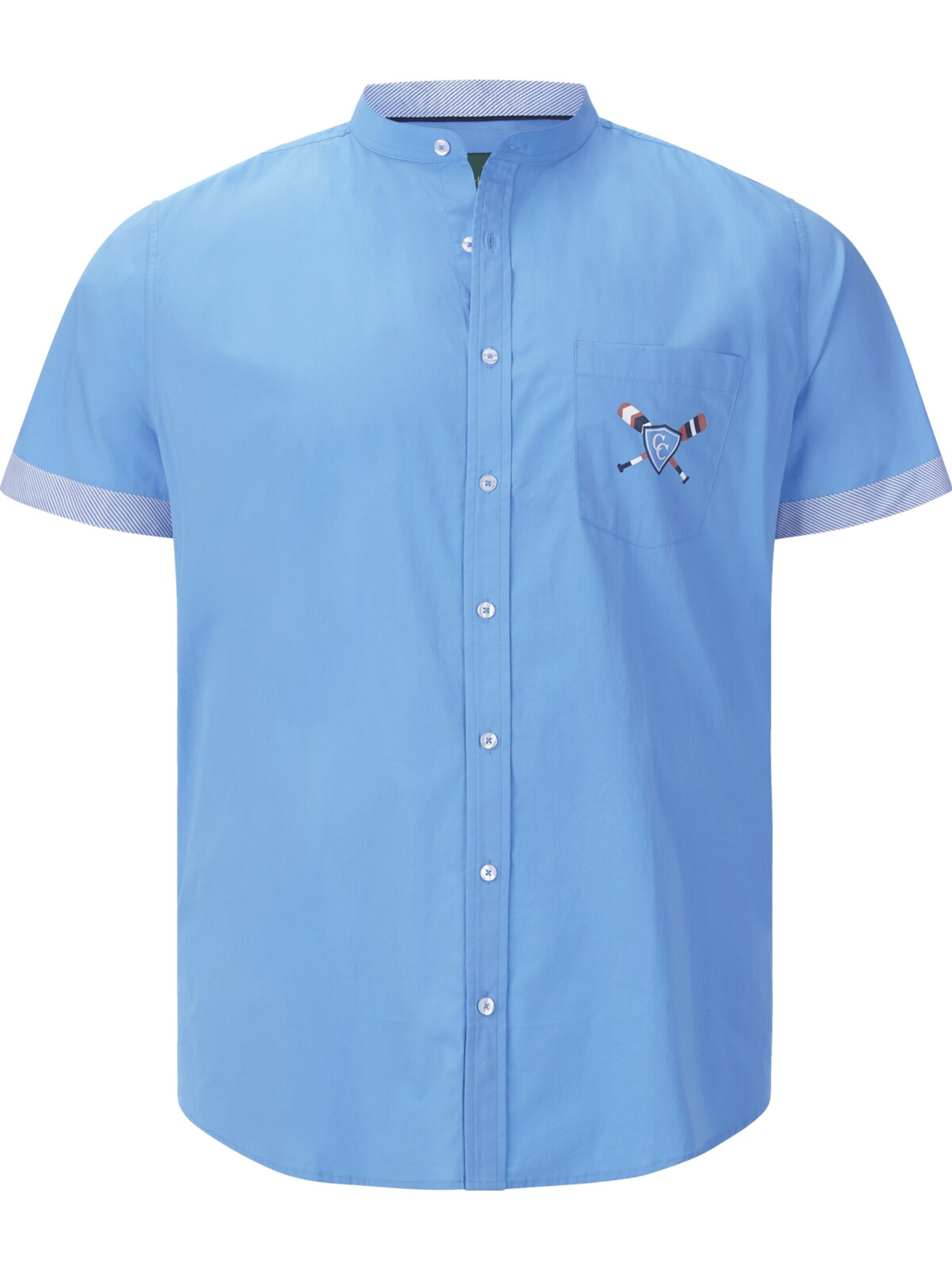 Charles Colby Comfort fit Button Up Shirt ' Duke Sandford ' in Blue: front
