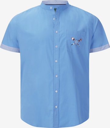 Charles Colby Comfort fit Overhemd ' Duke Sandford ' in Blauw: voorkant