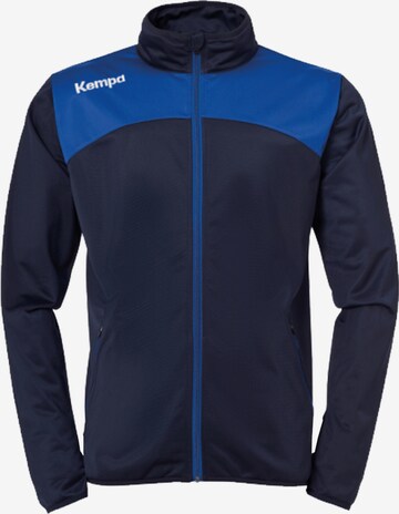 KEMPA Athletic Zip-Up Hoodie in Blue: front