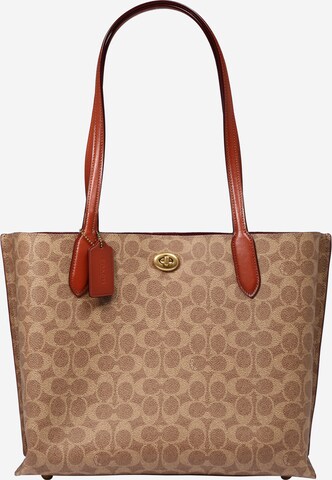 Shopper di COACH in beige: frontale