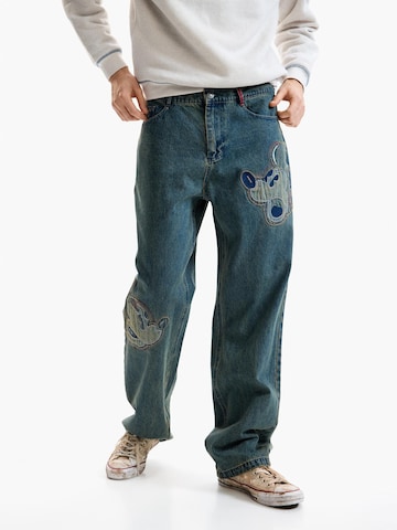 Desigual Ohlapna forma Kavbojke 'Mickey' | modra barva: sprednja stran