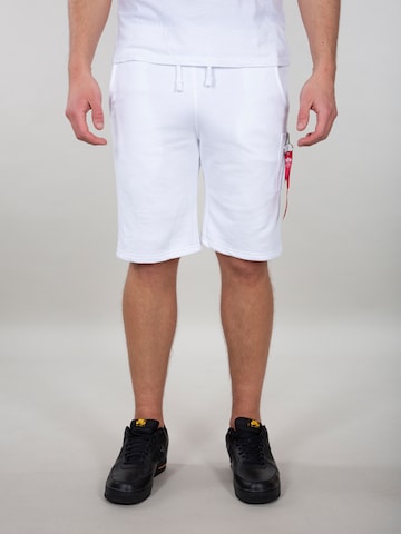 ALPHA INDUSTRIES Regular Pants in White: front