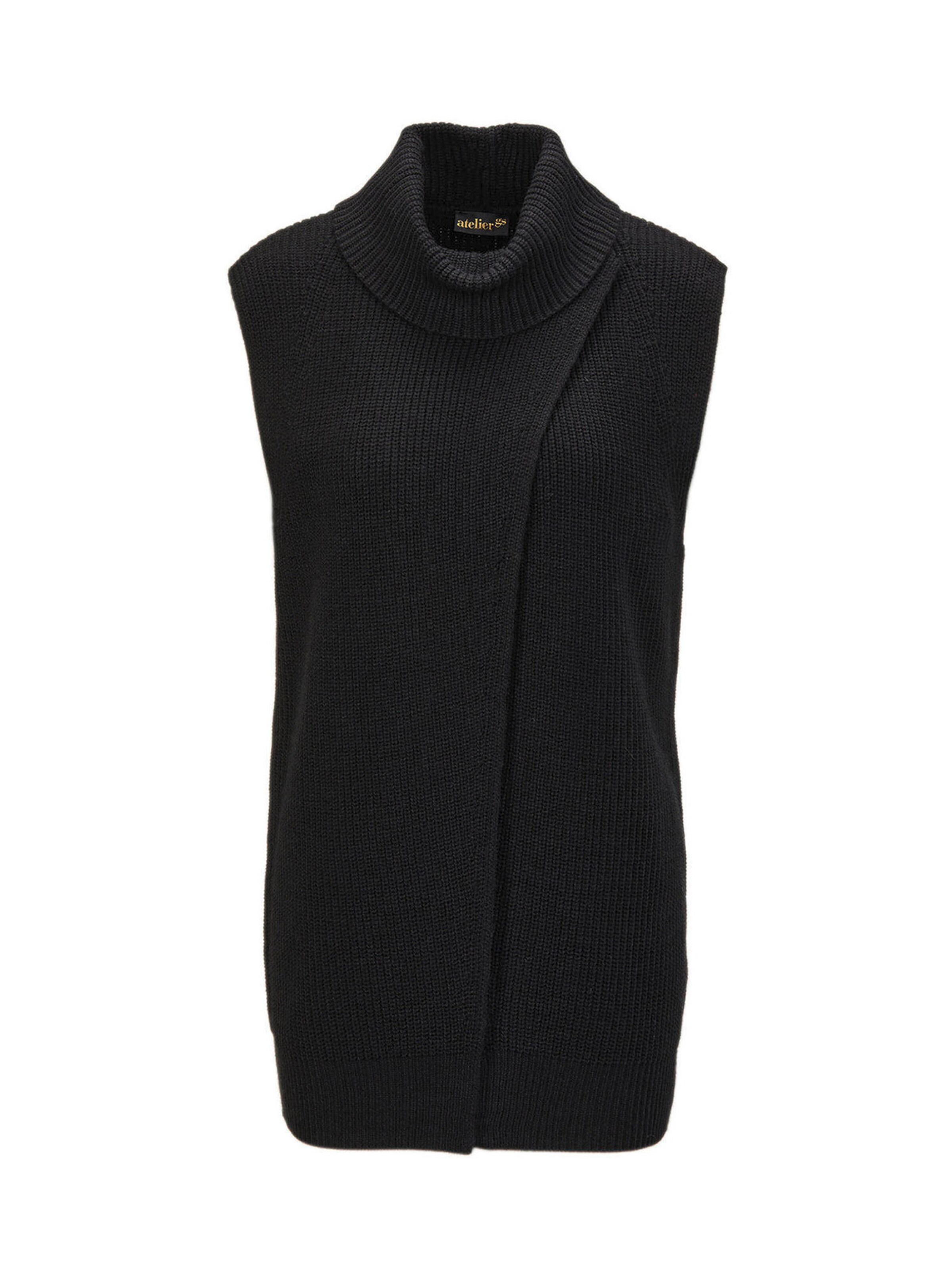 Goldner Pullover in Schwarz: Vorderseite