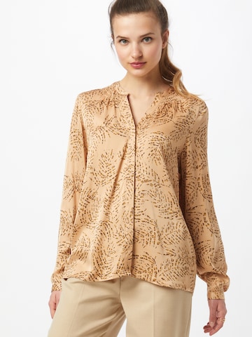 PULZ Jeans Blouse 'HELEN' in Brown: front