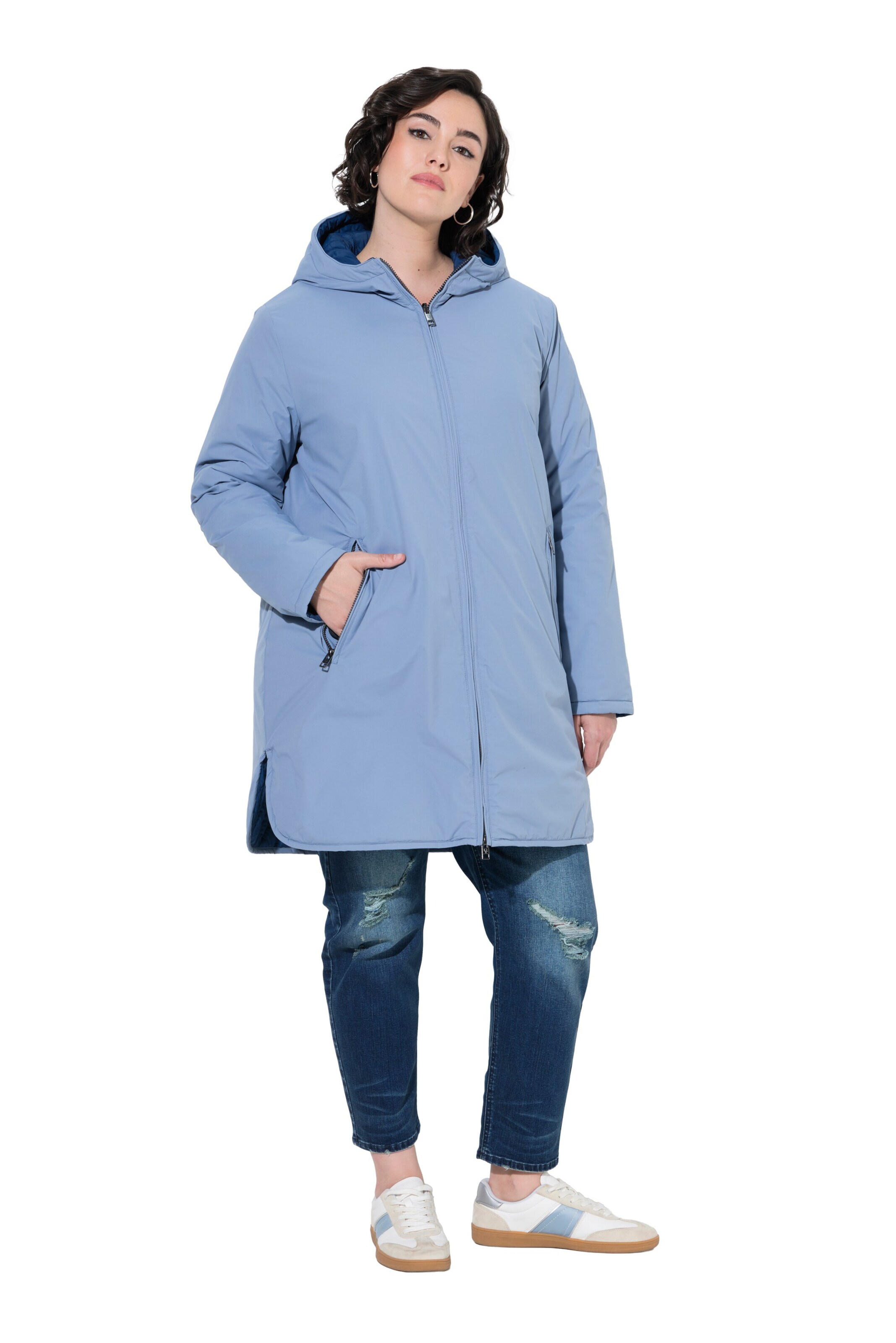Ulla Popken Winterjas in Blauw