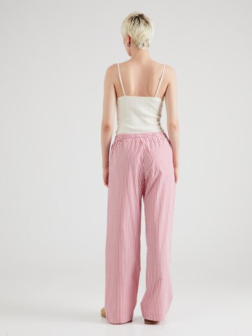 Monki - Pierna ancha Pantalón en rojo