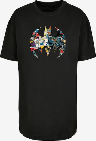 F4NT4STIC Oversized shirt 'Batman Comic Book' in Zwart: voorkant