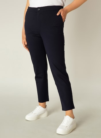BASE LEVEL CURVY Pants 'Angie' in Blue: front