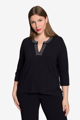 T-shirt Ulla Popken en noir : devant