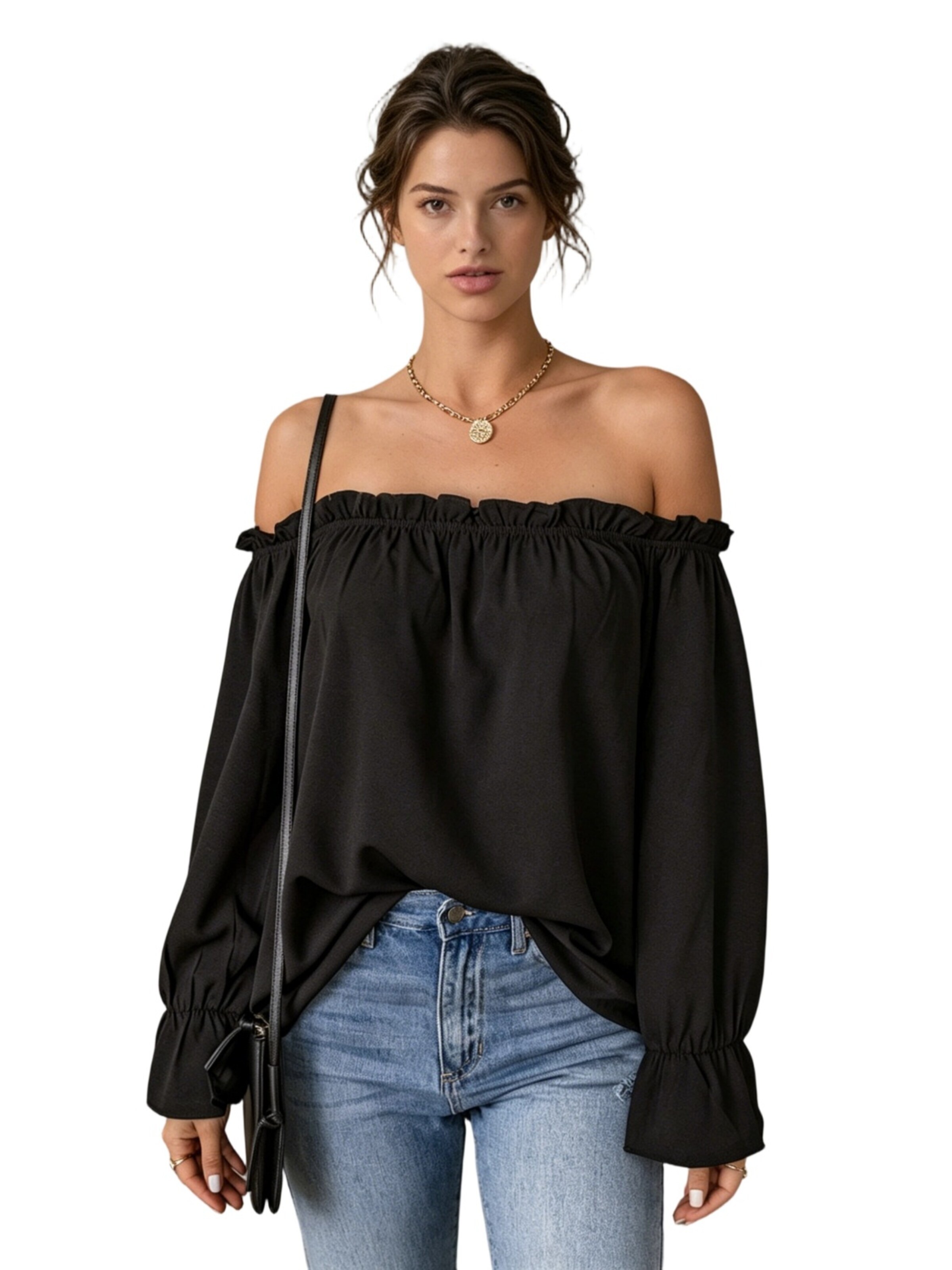 MODIURBAN Shirt‌‌‌‌‌ in Schwarz: Vorderseite