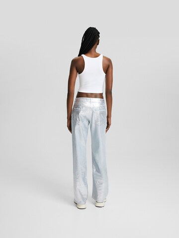 Bershka Normální Džíny – modrá