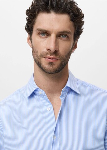 MANGO MAN Regular fit Button Up Shirt 'Playr' in Blue