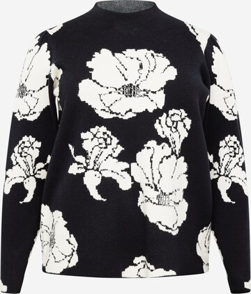 Pull-over 'Flora' Vero Moda Curve en noir : devant