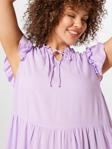 PIECES Curve Dress 'Teresa' in Purple