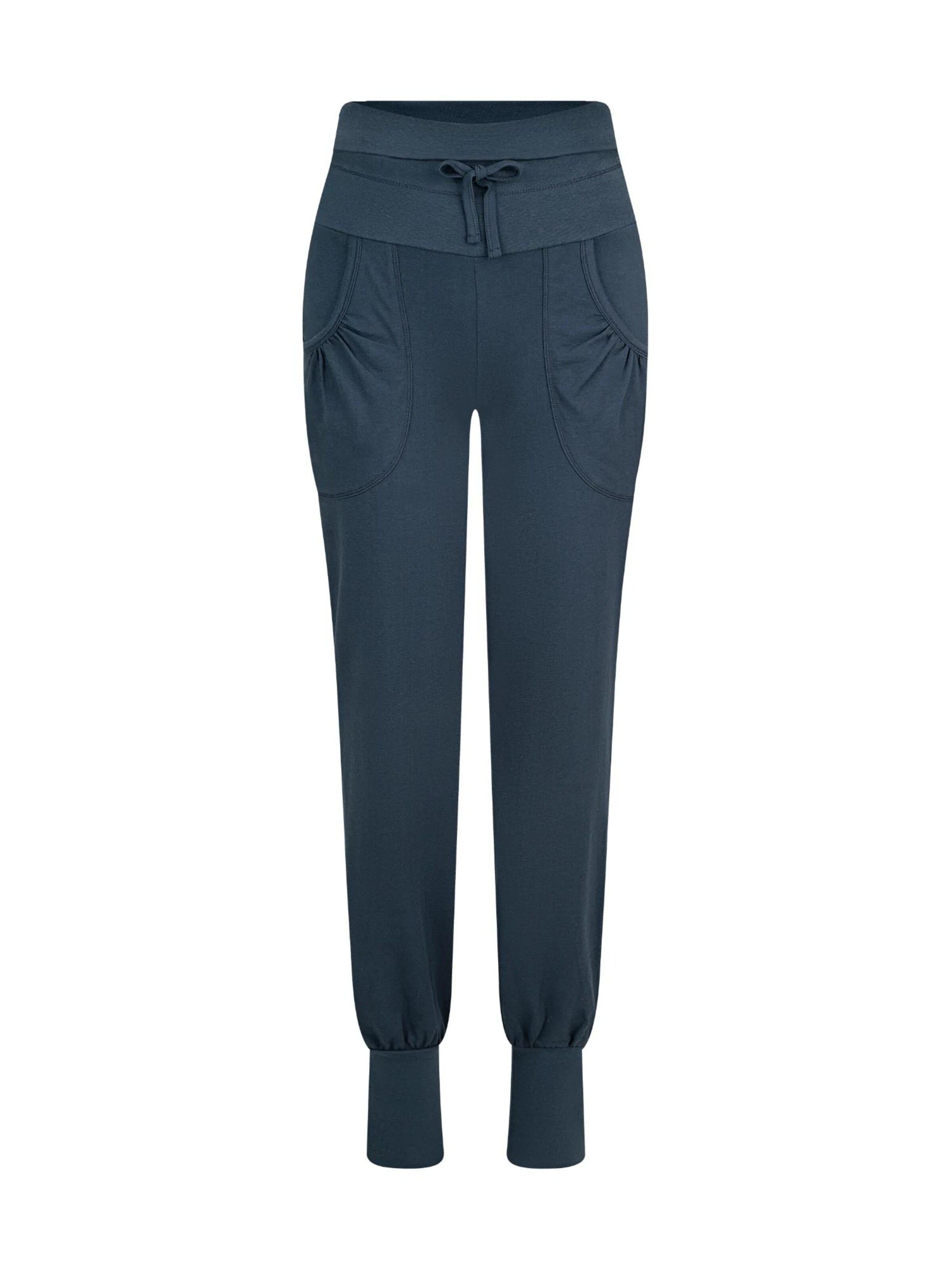 Leela COTTON Loose fit Pants 'Damen Bio-Baumwoll Yoga Pants' in Blue: front