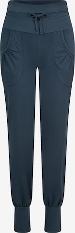 Leela COTTON Loosefit Hose 'Damen Bio-Baumwoll Yoga Pants' in Blau: Vorderseite