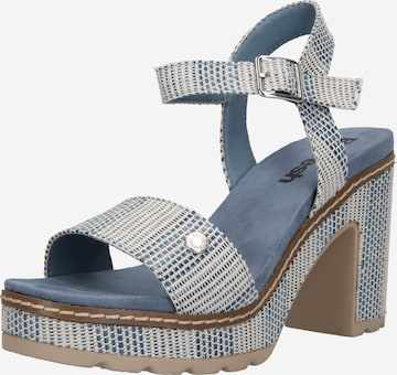 Refresh Sandalen met riem in Blauw: voorkant