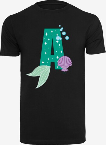 T-Shirt 'Disney Alphabet A Is For Ariel' F4NT4STIC en noir : devant