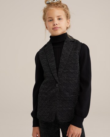 WE Fashion Brezrokavnik | črna barva: sprednja stran
