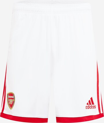 ADIDAS SPORTSWEAR Regular Workout Pants 'Arsenal 22/23 Home' in White: front