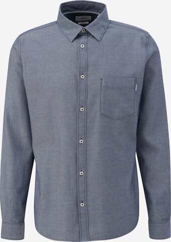 s.Oliver Regular fit Button Up Shirt in Blue: front