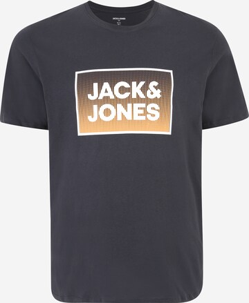 Jack & Jones Plus Shirt 'STEEL' in Zwart: voorkant