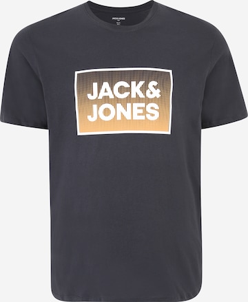 Jack & Jones Plus Koszulka 'STEEL' w kolorze czarny: przód