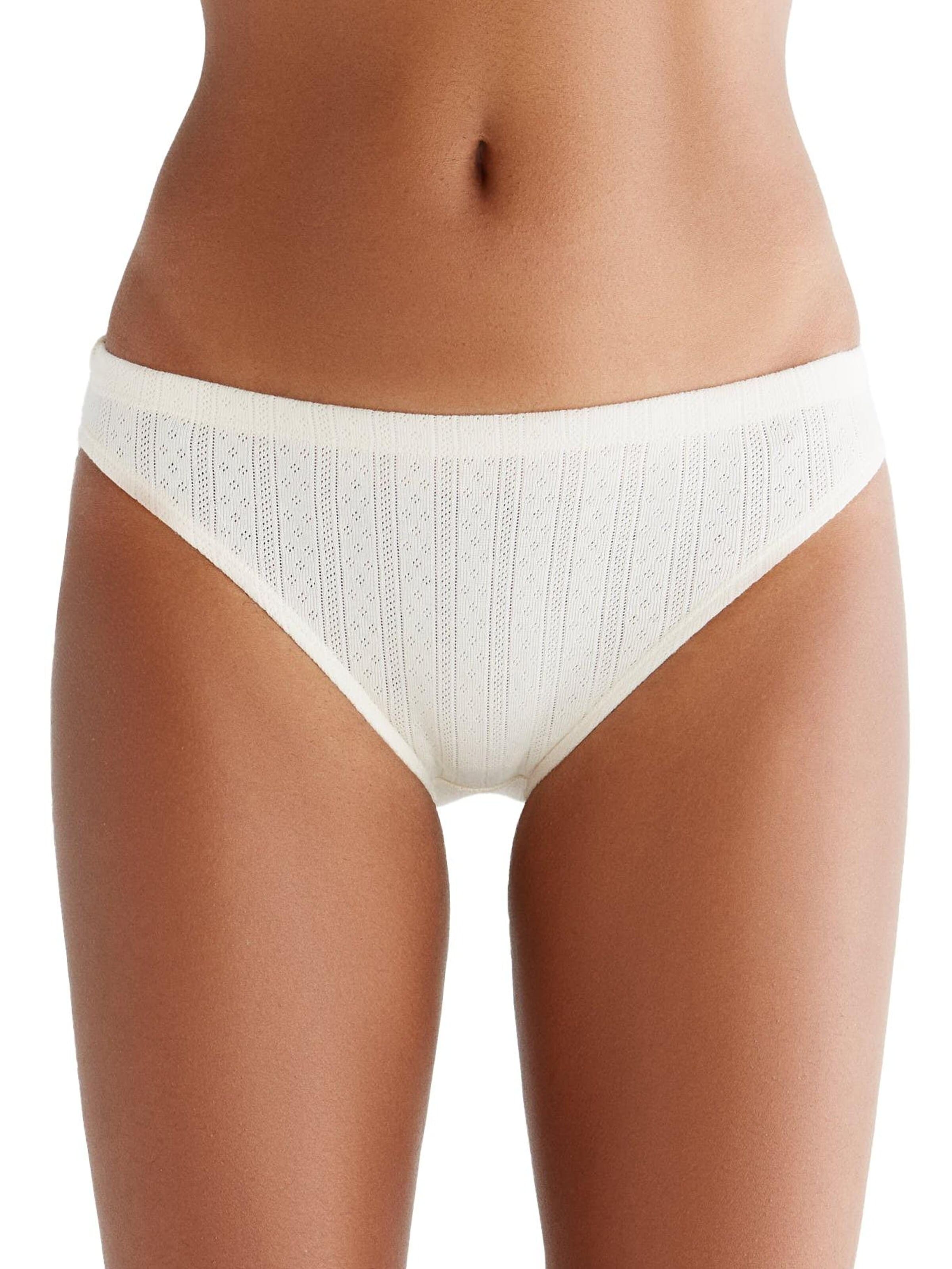 Albero Natur Panty 'Bio-Baumwoll-Slip Jacquard - 2er Pack' in White: front