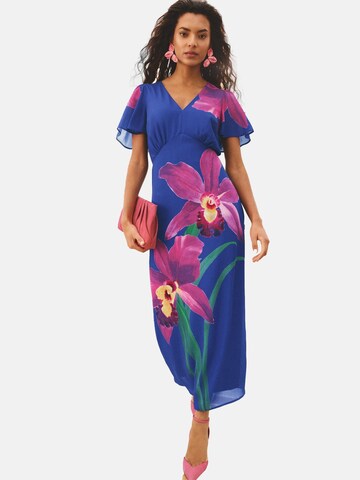 Robe love & roses en bleu : devant