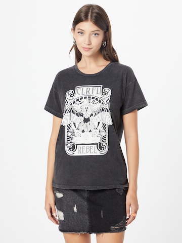 Colourful Rebel T-Shirt 'Art Eagle' in Grau: Vorderseite