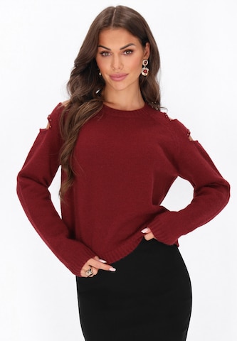 Pull-over faina en rouge : devant