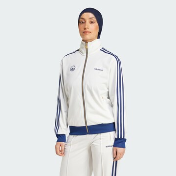 ADIDAS ORIGINALS Sweatvest 'Firebird' in Wit: voorkant
