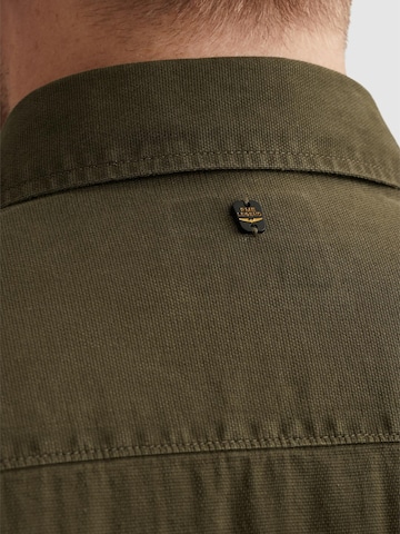 PME Legend Regular fit Overhemd 'PME LEGEND - Shirt jacket with button closure and chest pocket' in Groen