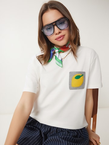 Happiness İstanbul Μπλουζάκι σε μπεζ: μπροστά