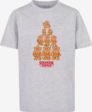 ABSOLUTE CULT Shirt 'Stranger Things - Gingerbread' in Grijs: voorkant