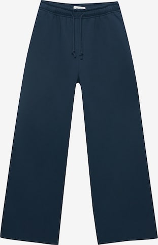 Pull&Bear Zvonové kalhoty Kalhoty – modrá: přední strana
