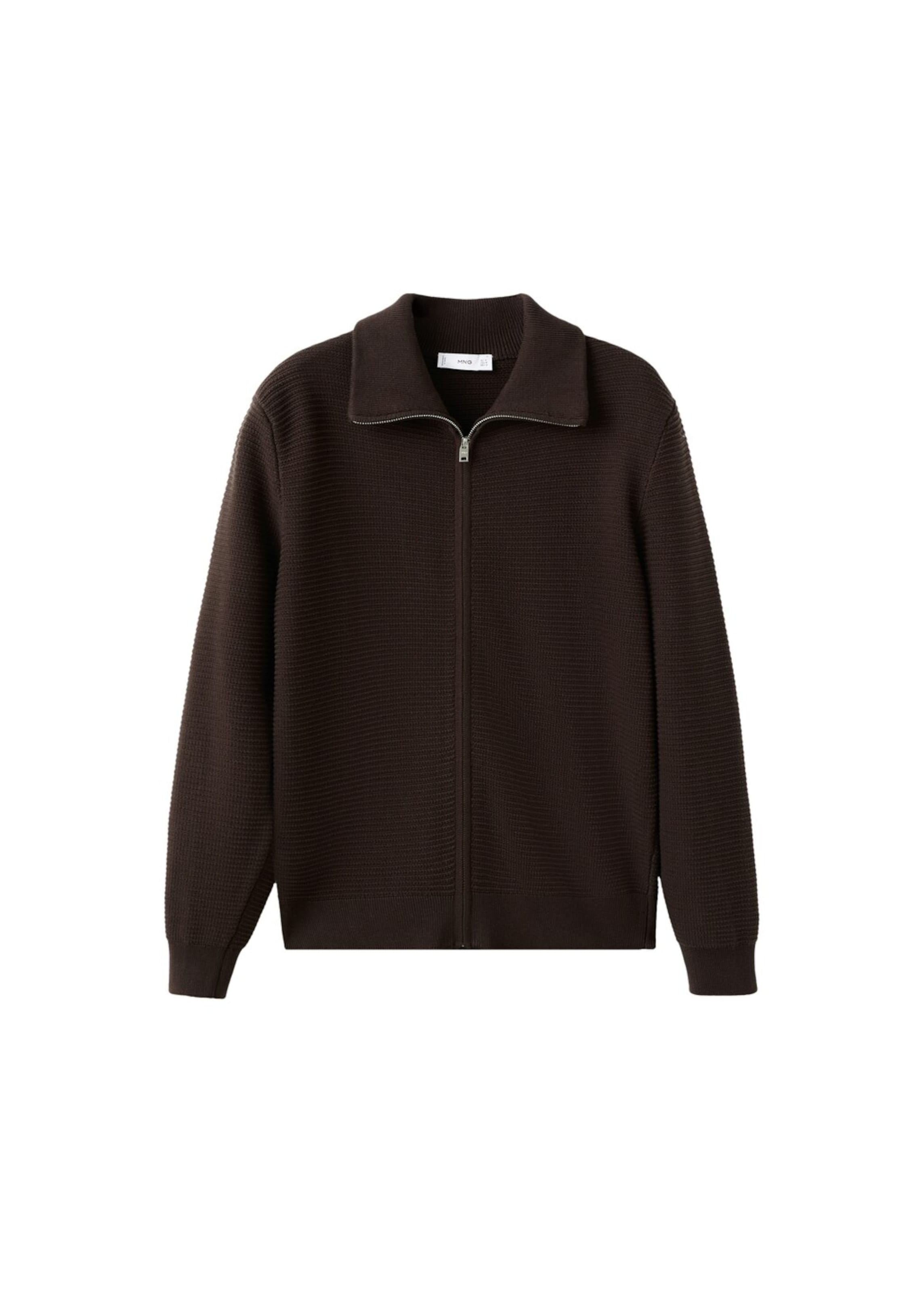 MANGO MAN Knit Cardigan 'Salasz' in Chocolate, Item view