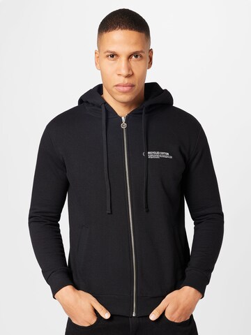 WESTMARK LONDON Zip-Up Hoodie in Black: front