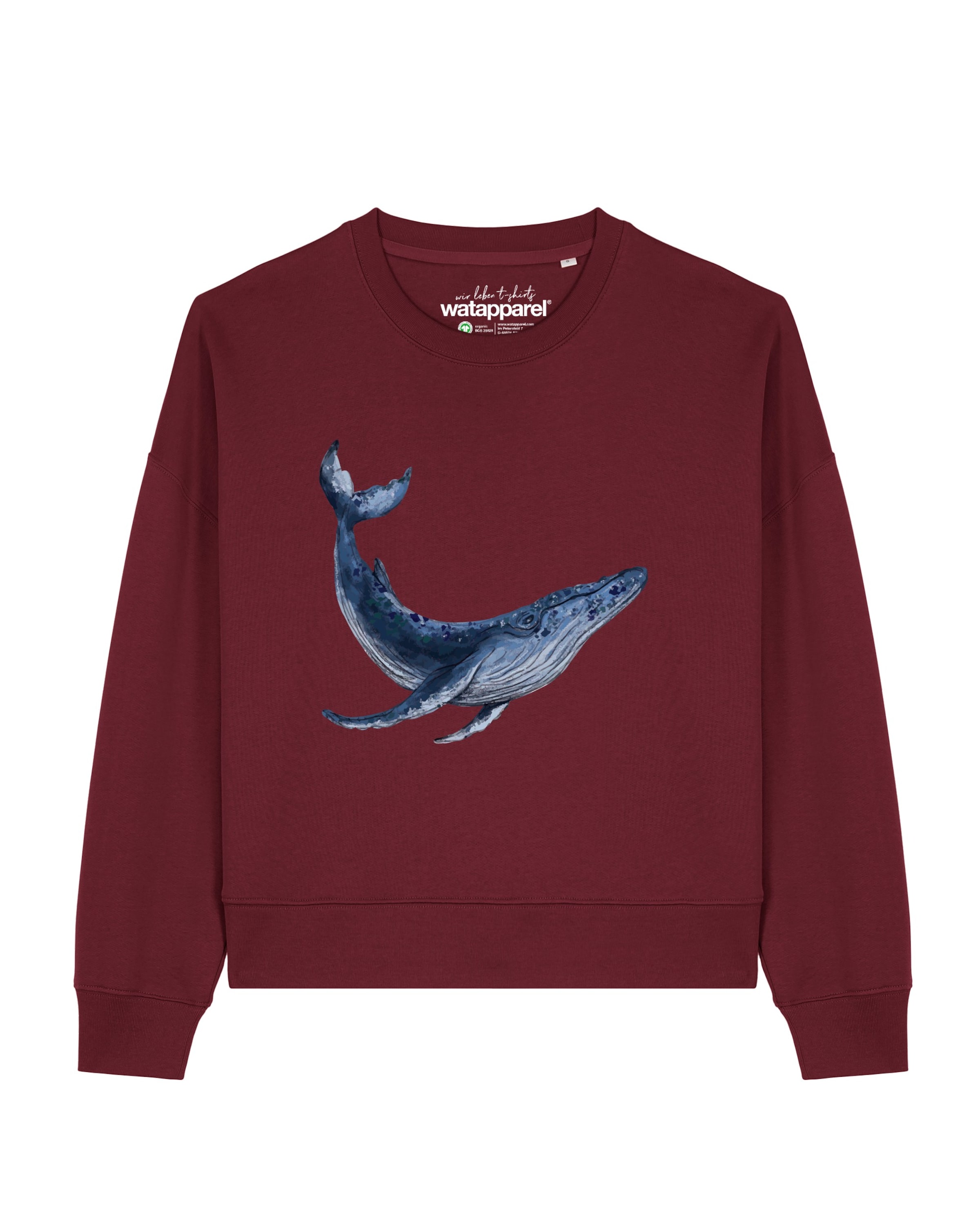 Watapparel Sweatshirt 'Wal ' in Rot: Vorderseite