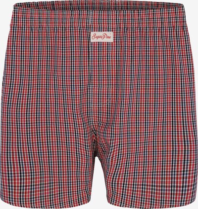 Sugar Pine Boxershorts ' Checks 1902 ' in de kleur Rood / Zwart, Productweergave