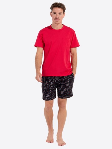 HOM Pyjama kort ' Charli ' in Rood