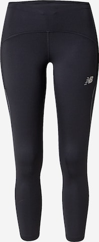 new balance Skinny Workout Pants in Black: front