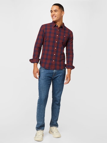 LEVI'S ® Slim fit Button Up Shirt 'Battery Housemark Slim Fit' in Red