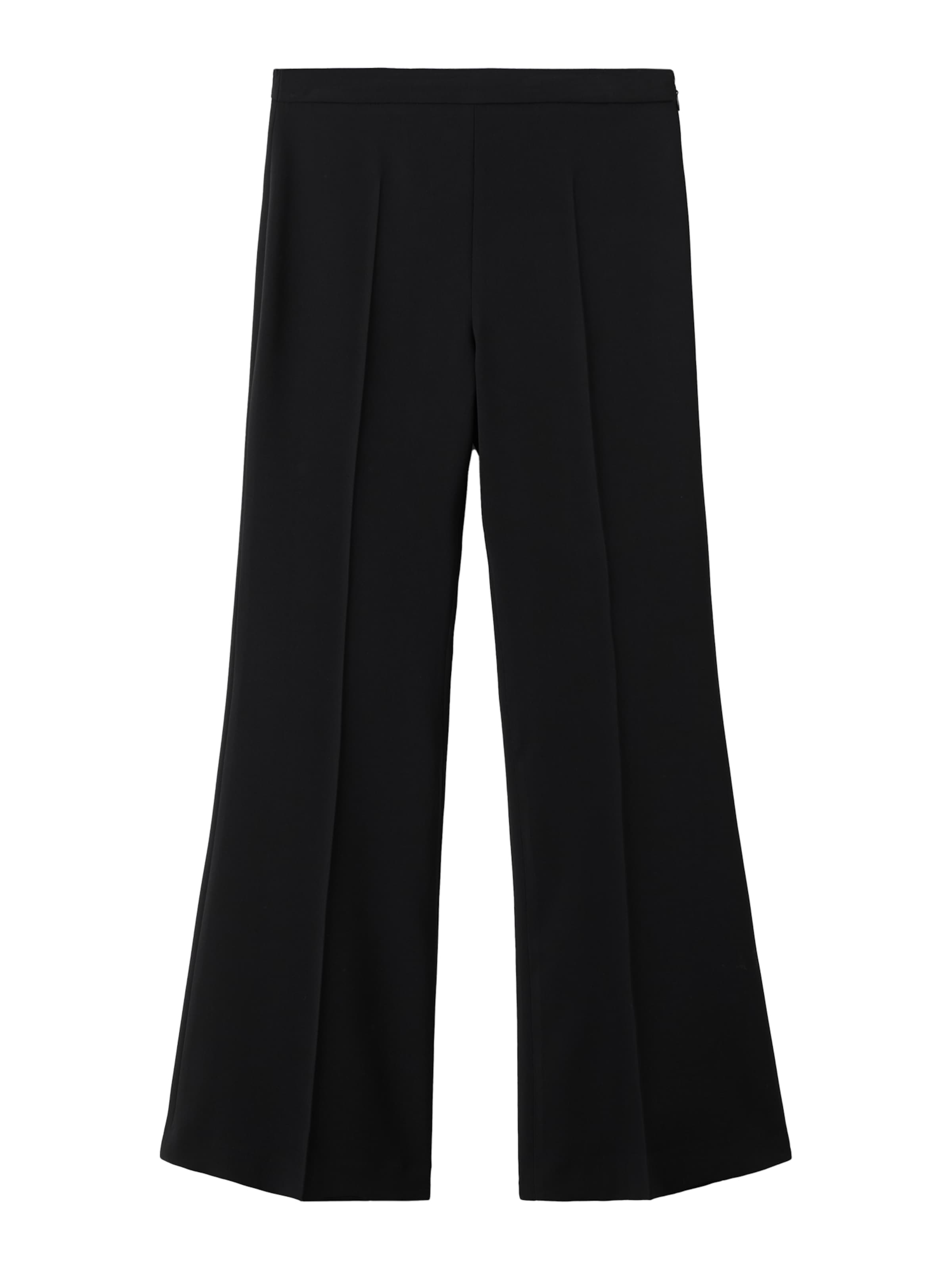 Evazați Pantaloni cu dungă 'IGUANA' de la MANGO pe negru: față