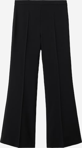 MANGOFlared/zvonoliki kroj Hlače na crtu 'IGUANA' - crna boja: prednji dio